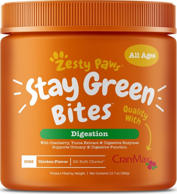Grass Defense Stay Green Bites Digestive & Immune Health Chicken Flavor Dog Supplement, 90 count - Chewy.com