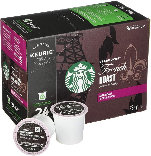 French Dark Roast Single Cup Coffee for Keurig Brewers, 4 Boxes of 24 (96 Total K-Cup Pods)