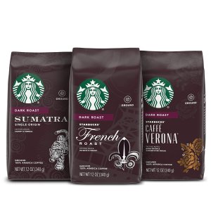 Starbucks 法式、苏门答腊、维也纳深度烘焙咖啡粉 3袋