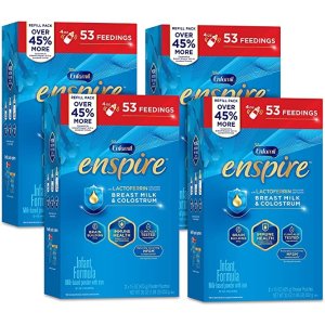 Enfamilmil Enspire Baby Formula with Immune-Supporting Lactoferrin, Brain Building DHA, Our Closest Formula to Breast Milk, Refill Boxes, 30 Oz (Pack of 4)