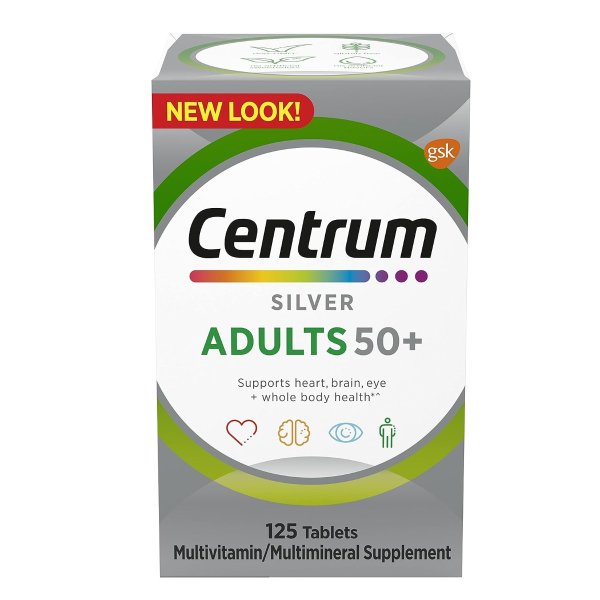 Silver Multivitamin for Adults 50 Plus,125 count