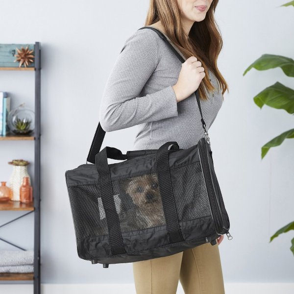 Premium Travel Dog & Cat Carrier Bag, Black, Medium - Chewy.com