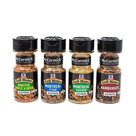 Grill Mates Spices, Everyday Grilling Variety Pack (Montreal Steak, Montreal Chicken, Roasted Garlic & Herb, Hamburger), 4 Count
