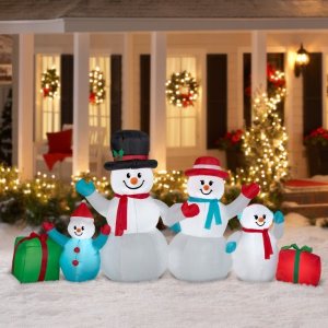 Airblown Christmas Inflatable Winter Snowman Collection Scene 9' wide