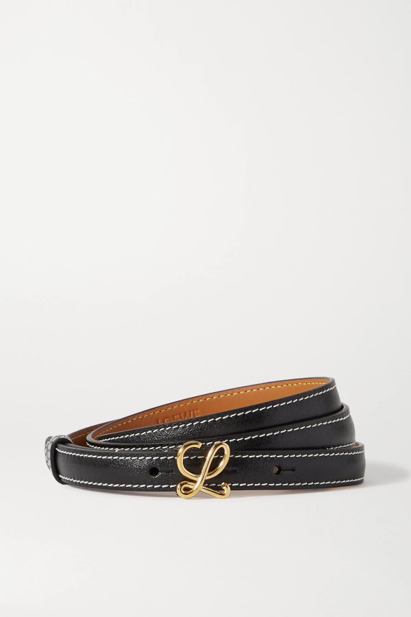 L Buckle leather belt