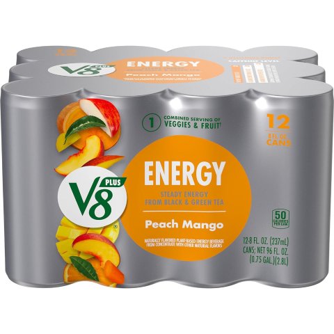 桃子芒果口味能量饮料8oz 12罐