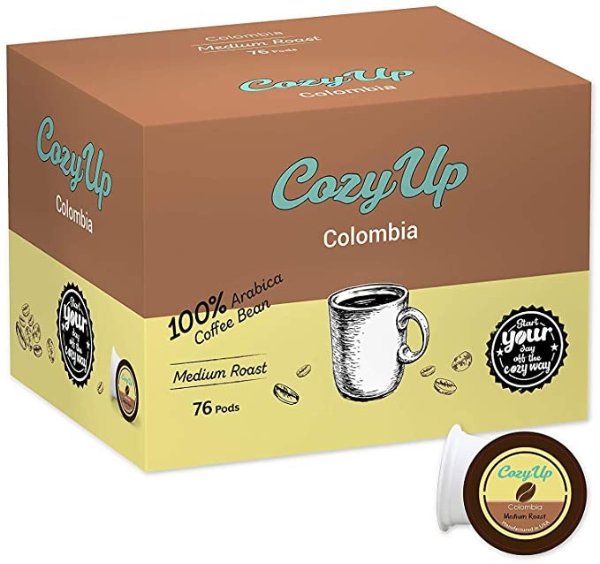CozyUp哥伦比亚中度烘焙咖啡胶囊 76颗