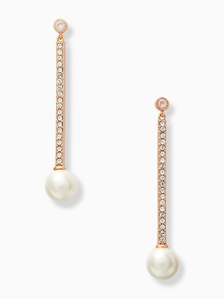 precious pearls linear earrings