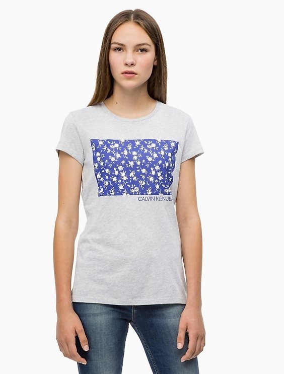 floral blocked logo t-shirt | Calvin Klein