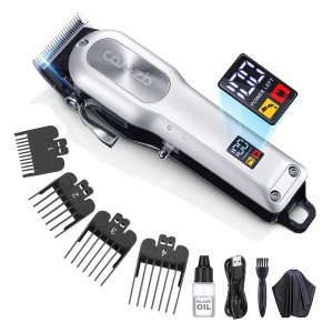 COMZIO Hair Clippers for Men, Cordless Barber Clippers Professional Hair Cutting Kit