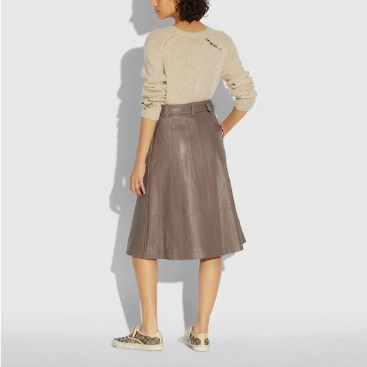 Paneled Trench Skirt