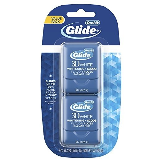 Glide 3D White Whitening plus Scope Radiant Mint Flavor Floss Twin Pack