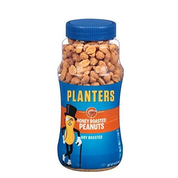 Peanuts, Dry Honey Roasted & Salted, 16 Ounce Jar (Pack of 4)