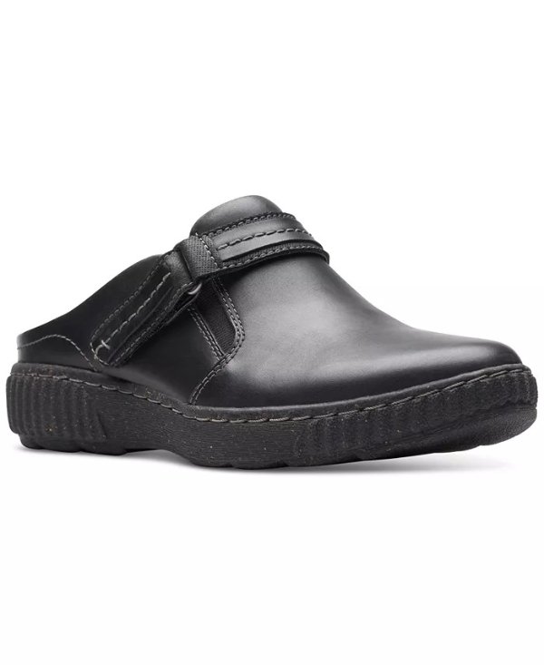 Women's Caroline May Top-Stitched Strapped Clogs