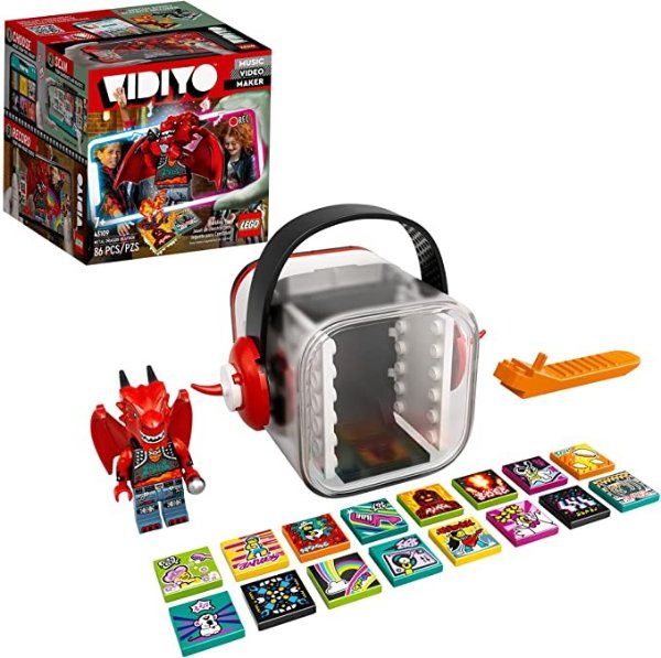 VIDIYO Metal Dragon Beatbox 43109 Building Kit Toy; Inspire Kids to Direct and Star in Their Own Music Videos; New 2021 (86 Pieces)