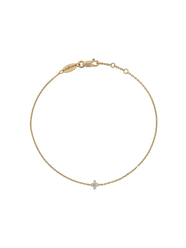 Shiny four diamonds chain bracelet