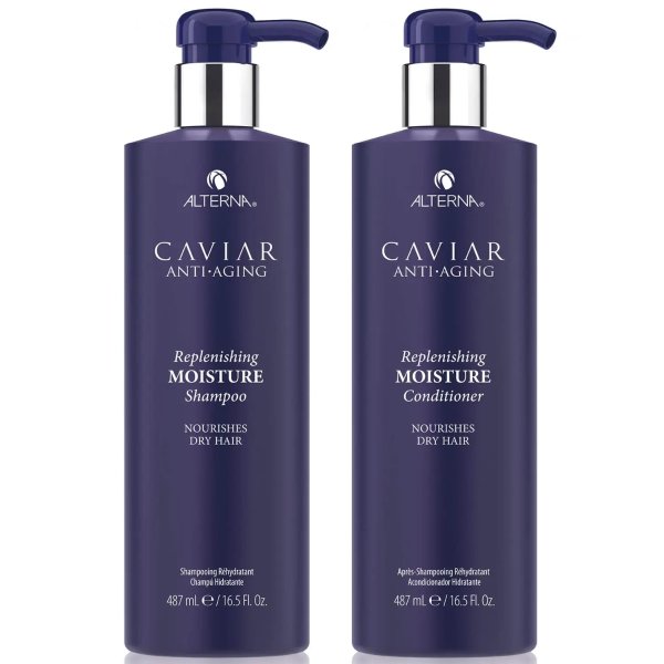 Caviar Anti-Aging Replenishing Moisture Shampoo and Conditioner 16.5 oz (Worth $132)