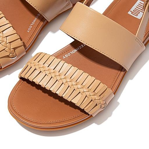 Wrapped-Weave Back-Strap Sandals