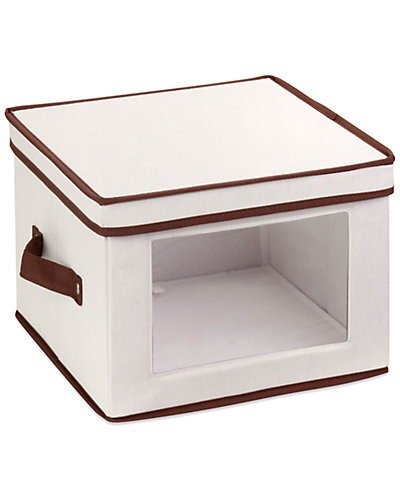 Honey-Can-Do Natural Canvas Medium Window Storage Box
