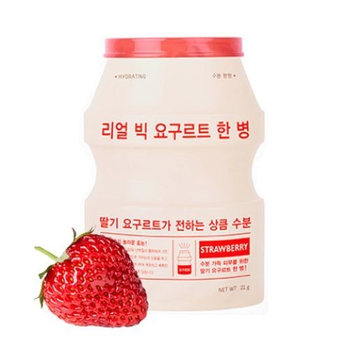 Real Big Yogurt One Bottle Mask Sheet #Strawberry 1pc