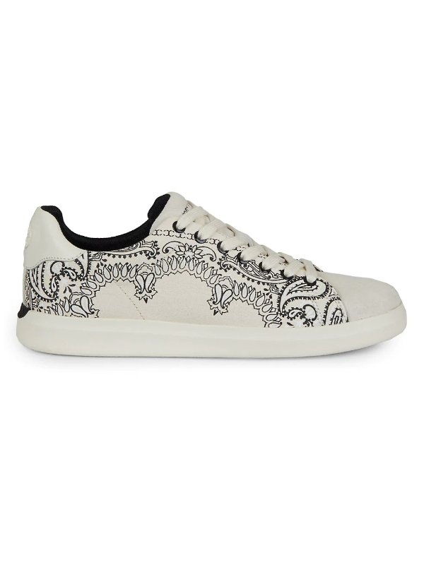Howell Paisley-Print Leather Sneakers