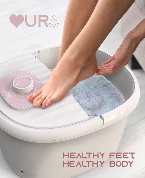 SLF Deluxe Heated Portable Bubble Bath Foot Massager