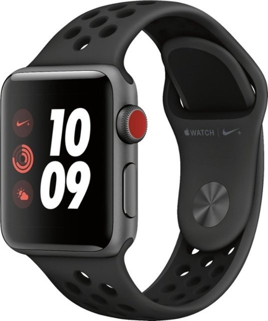 Watch Nike+ Series 3 (GPS + Cellular) 38mm Space Gray Aluminum Case with Anthracite/Black Nike Sport Band - Space Gray AluminumIncluded Free