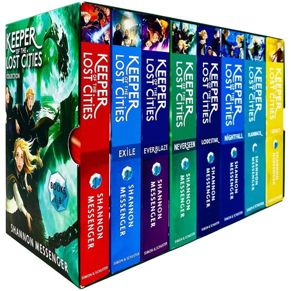 Keeper of the Lost Cities Series Volume 1 - 8 Collection Books Box Set by Shannon Messenger (Keeper of the Lost Cities, Exile, Everblaze, Neverseen, Lodestar, Nightfall, Flashback & Legacy)