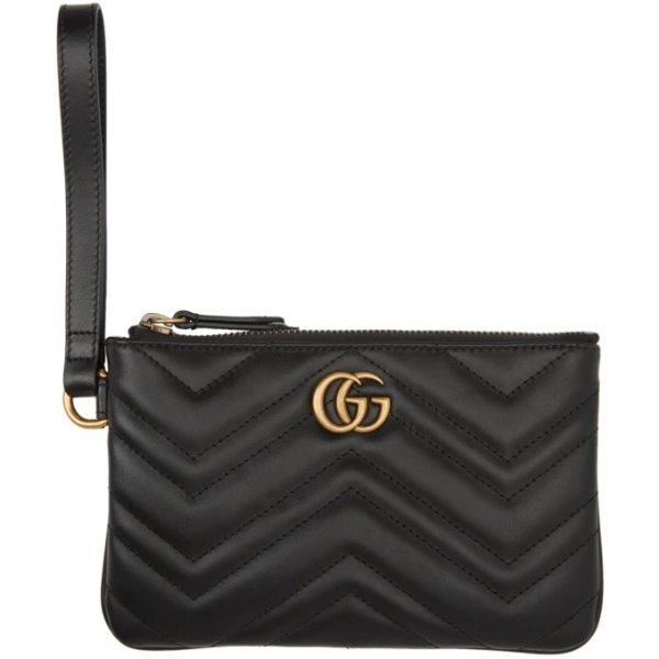 Gucci - Black GG Marmont Wallet