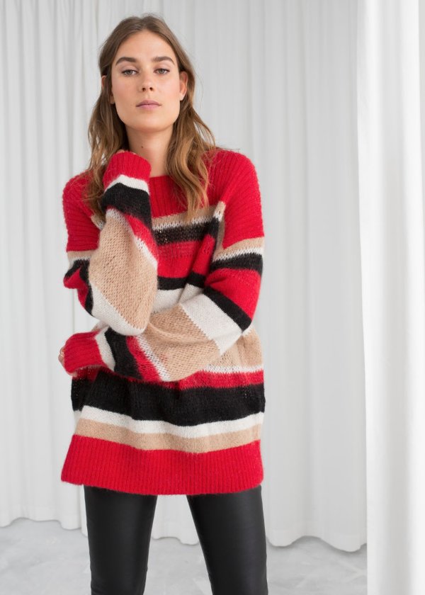 Wool Blend Striped Sweater