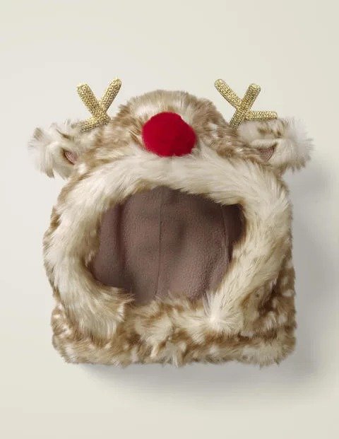 Cosy Festive Hat - Hedgehog Brown | Boden US