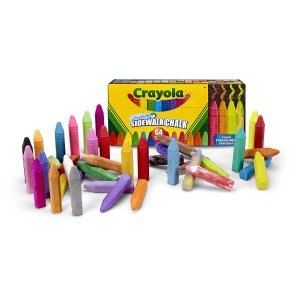 Crayola 绘儿乐可擦洗户外彩色粉笔 64支