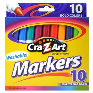 Cra-Z-art Bold Washable Markers, Box of 10