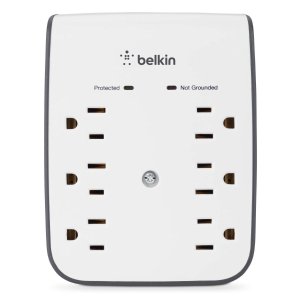 史低价！Belkin SurgePlus 双USB接口6孔位壁式插座