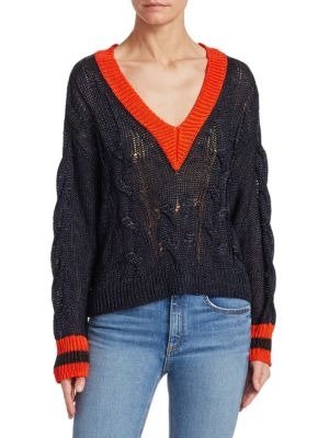 Emma Cropped Color Block Sweater