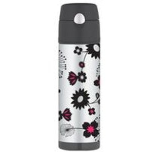 Thermos Stainless Steel Hydration Bottle, 18-Ounce, Pop of Pink 