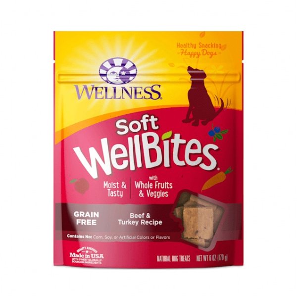 Natural Grain Free Wellbites Beef & Turkey Recipe Soft Dog Treats, 6 oz | Petco
