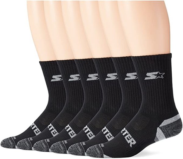 Men's 6-Pack Athletic Crew Socks, Amazon Exclusive