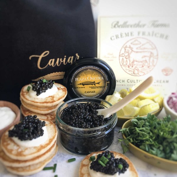 Plaza Osetra Farmed Bulgarian Sturgeon Caviar, 2 oz Gift Set