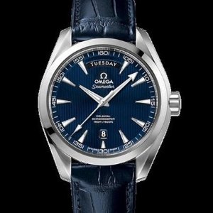 OMEGA Aqua Terra Blue Dial Blue Leather Men's Watch 231.13.42.22.03.001