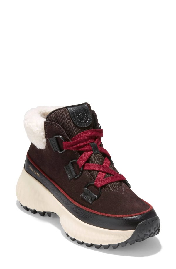 Zerogrand Flurry Faux Shearling Trimmed Hiker Boot