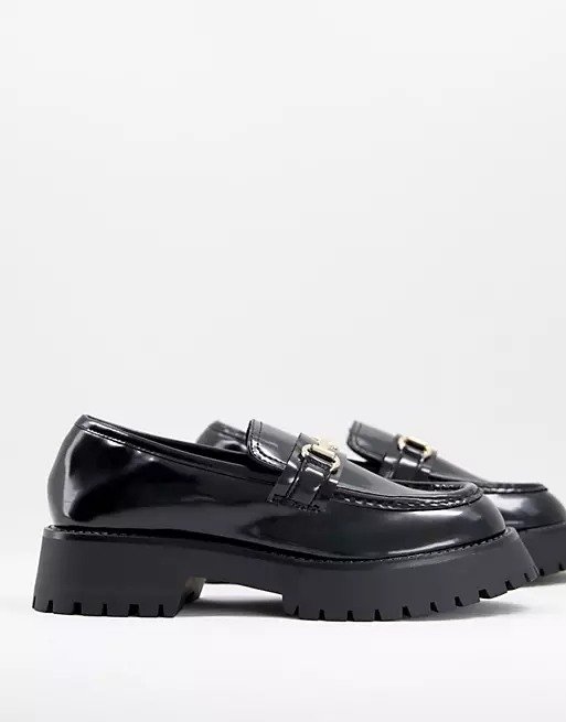 Monster chunky loafers in black