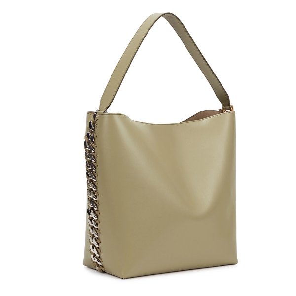 Frayme taupe faux leather tote