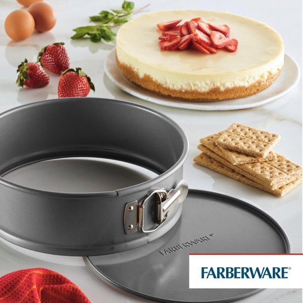 Bakeware Springform Baking Pan, Round Nonstick Cheesecake Pan - 9 Inch, Gray