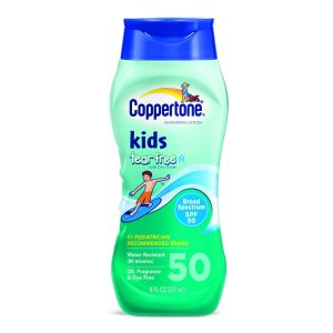 Coppertone Kids Tear Free with Zinc Oxide Broad Spectrum SPF 50, 8-Ounce Bottle