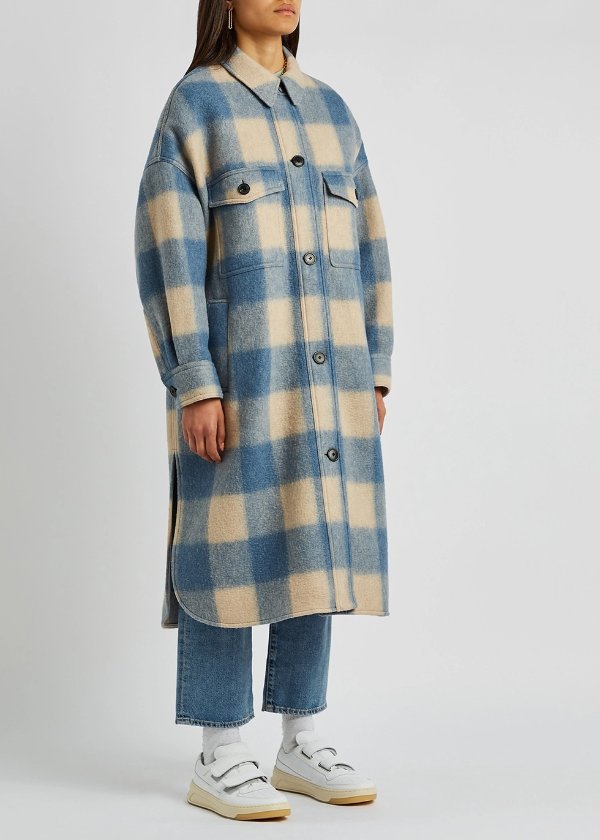 Fontizi checked flannel coat