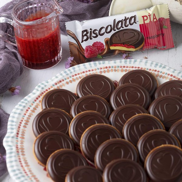 Biscolata 树莓口味松软夹心饼干 12小包