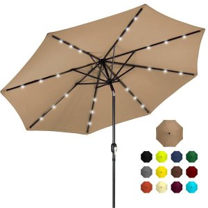 Best Choice Products 10ft Solar LED Lighted Patio Umbrella