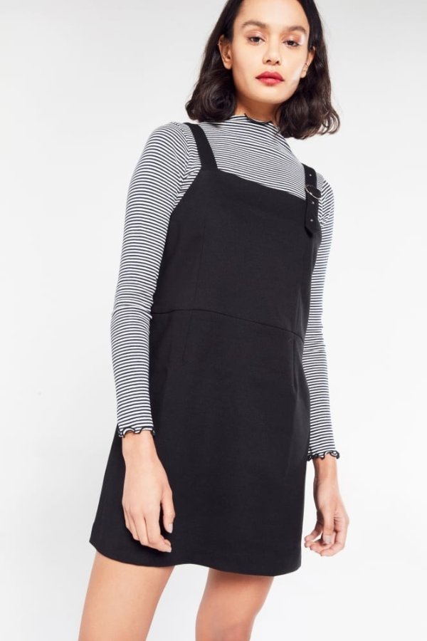Side Party Buckle Pinafore Dress