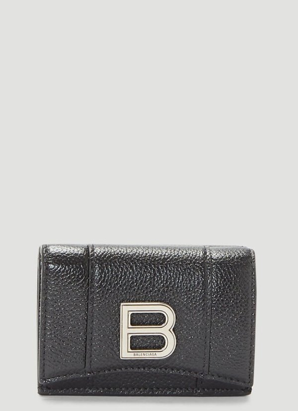 Hourglass Mini Wallet in Black